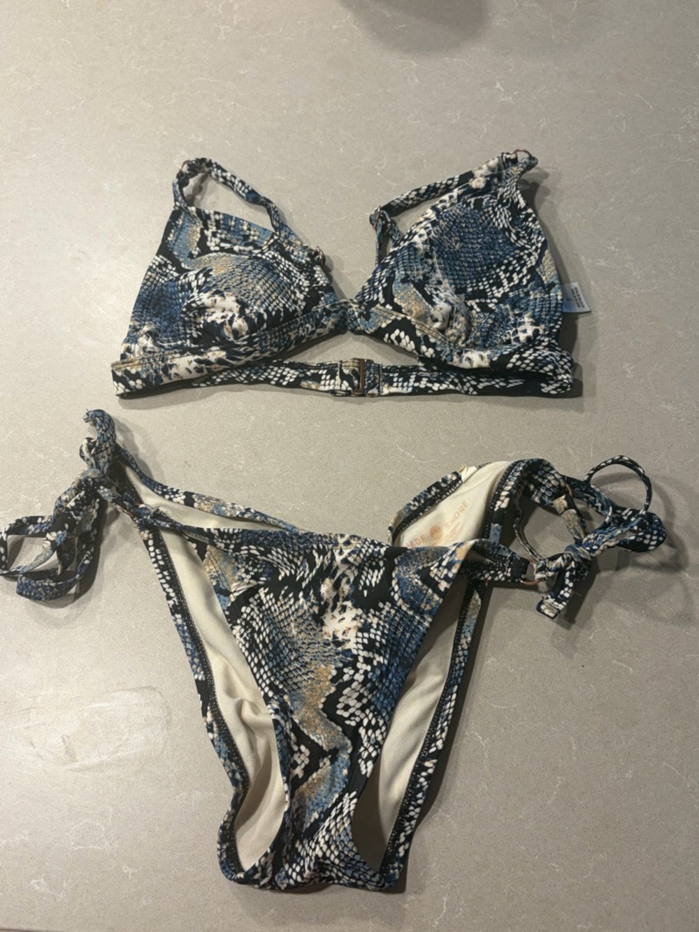 Snakeskin Brazilian Cut Triangle Bikini